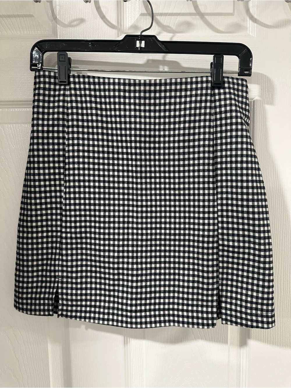Eyeshadow Black & White Gingham Mini Skirt